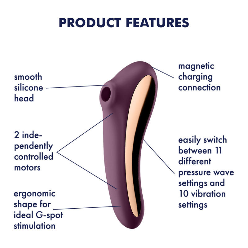 Satisfyer Dual Kiss - Touch-Free USB-Rechargeable Clitoral Stimulator