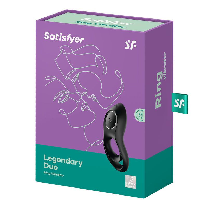 Satisfyer Legendary Duo - Black USB Rechargeable Cock & Balls Ring