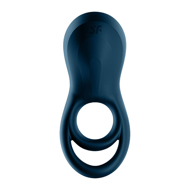 Satisfyer Epic Duo - Navy Blue USB Rechargeable Cock & Balls Ring with App Control