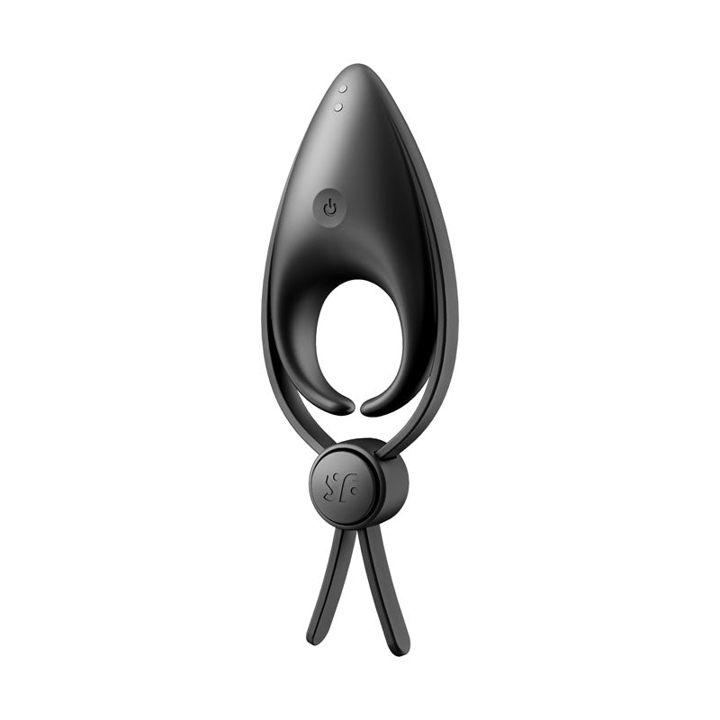 Satisfyer Sniper - Black - Black Vibrating Adjustable Lasso Cock Ring