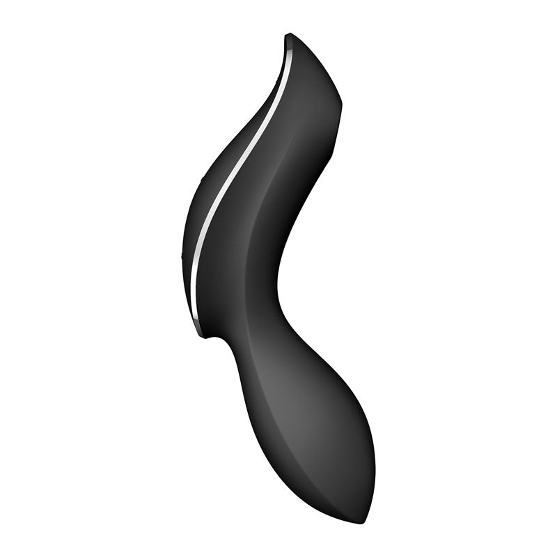 Satisfyer Curvy Trinity 2 - Black - Black USB Rechargeable Air Pulse Stimulator & Vibrator