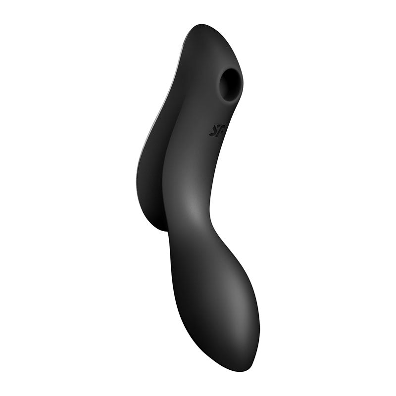 Satisfyer Curvy Trinity 2 - Black - Black USB Rechargeable Air Pulse Stimulator & Vibrator