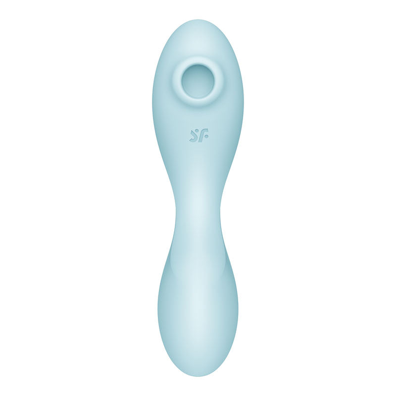 Satisfyer Curvy Trinity 5 - Blue USB Rechargeable Air Pulse Stimulator & Vibrator with App Control