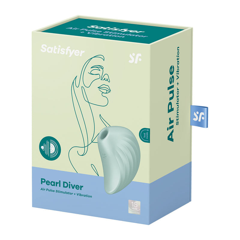 Satisfyer Pearl Diver - Mint - Mint USB Rechargeable Air Pulsation Stimulator