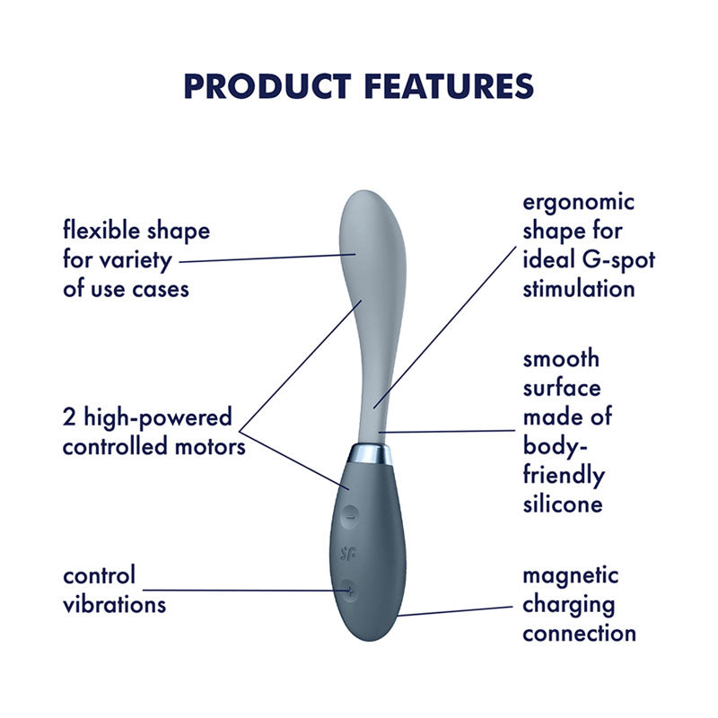 Satisfyer G-Spot Flex 3 - Grey USB Rechargeable Vibrator