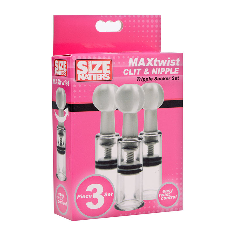 Size Matters Max Twist Clit & Nipple Tripple Sucker Set - Set of 3