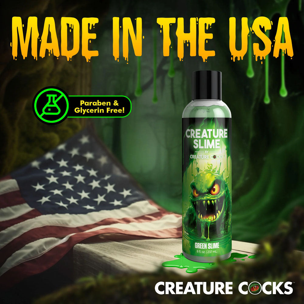 Creature Slime by Creature Cocks - Green Slime - Green Water Based Lubricant - 237 ml Bottle