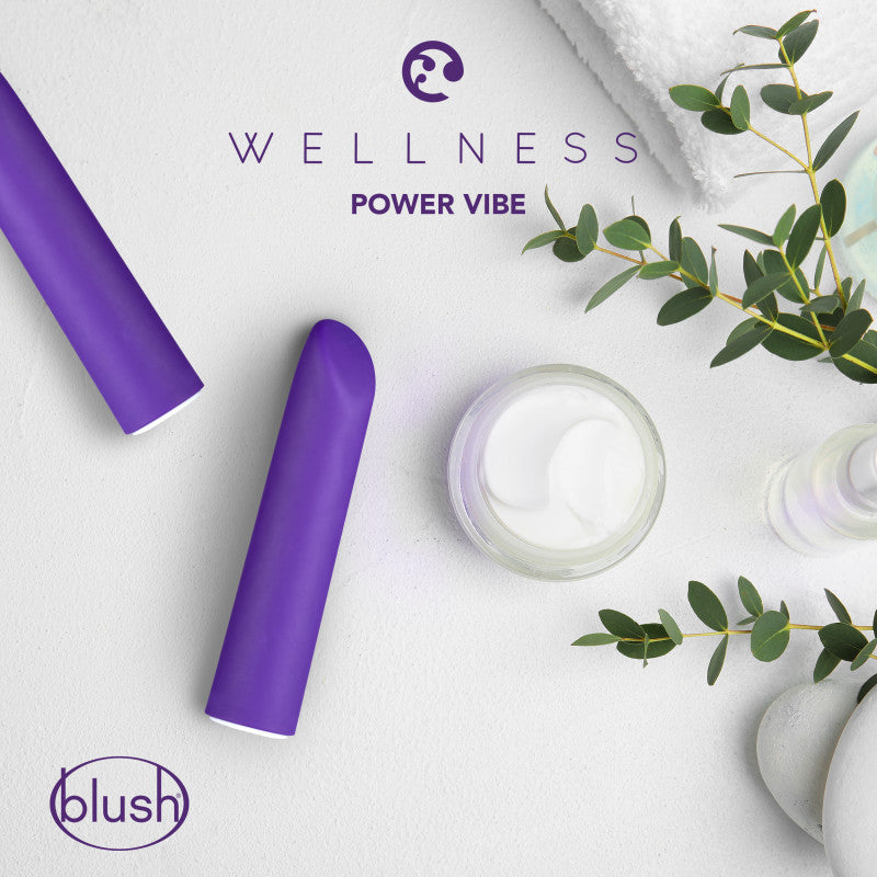 Wellness Power Vibe - Purple 10.1 cm USB Rechargeable Bullet