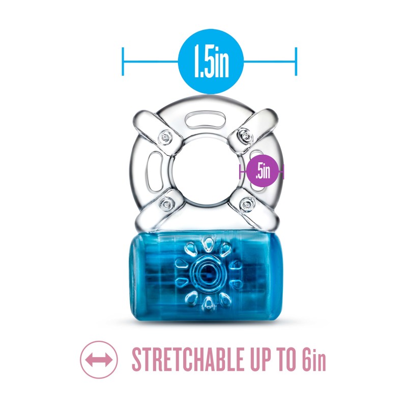 Play With Me Pleaser Rechargeable C-Ring - Blue