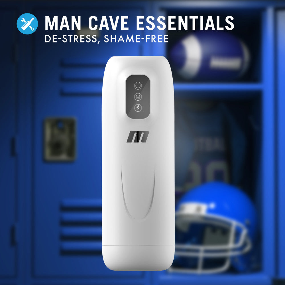 M For Men Robo-Bator - White USB Rechargeable Vibrating Auto Stroker