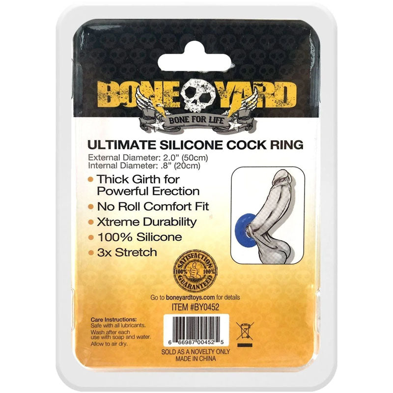 Boneyard Ultimate Silicone Cock Ring Blue