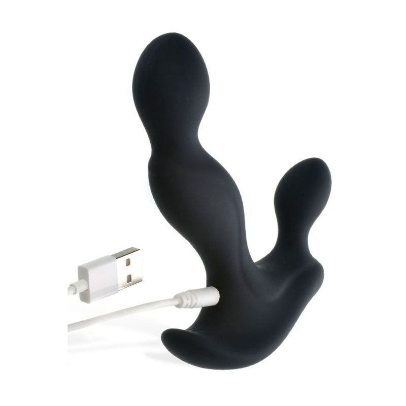 Adam & Eve Adam's Vibrating Triple Probe - Black USB Rechargeable Prostate Massager