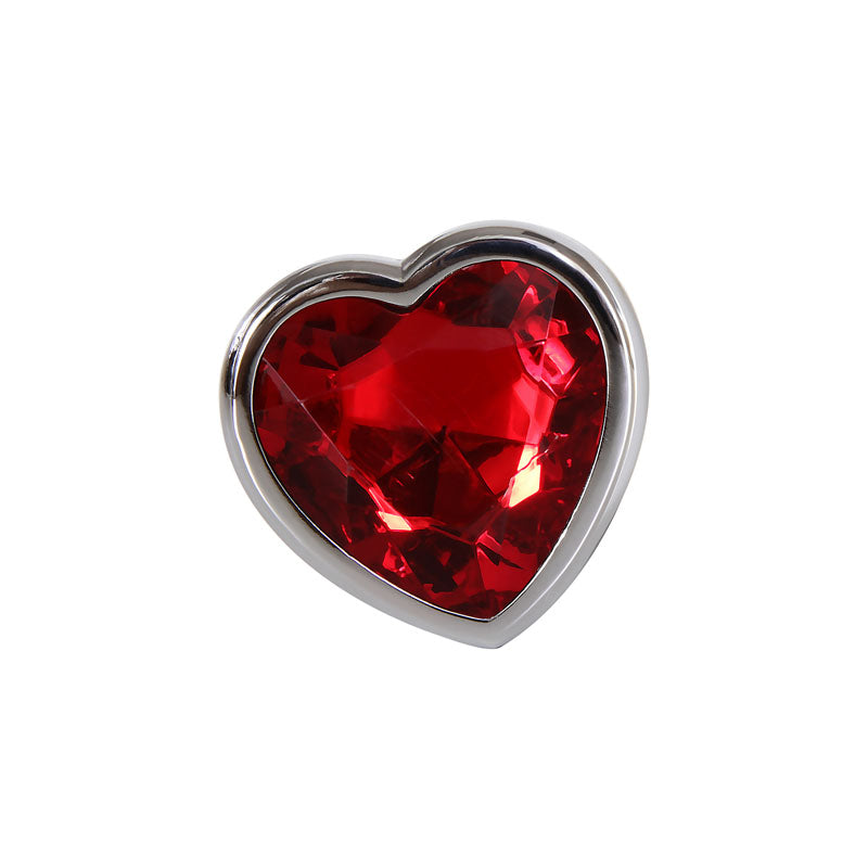 Adam & Eve Red Heart Gen Anal Plug - Small