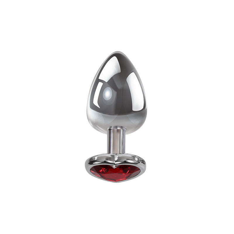 Adam & Eve Red Heart Gen Anal Plug - Medium