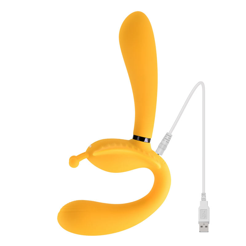 Evolved THE MONARCH - Yellow USB Rechargeable Multi Use Couples Vibrator