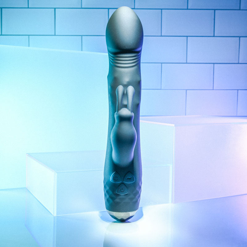 Evolved BODACIOUS BUNNY - Black 22.9 cm USB Rechargeable Rabbit Vibrator