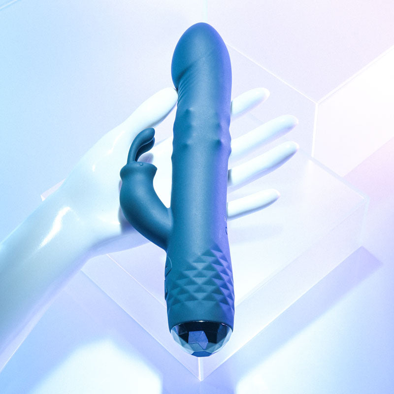 Evolved BODACIOUS BUNNY - Black 22.9 cm USB Rechargeable Rabbit Vibrator