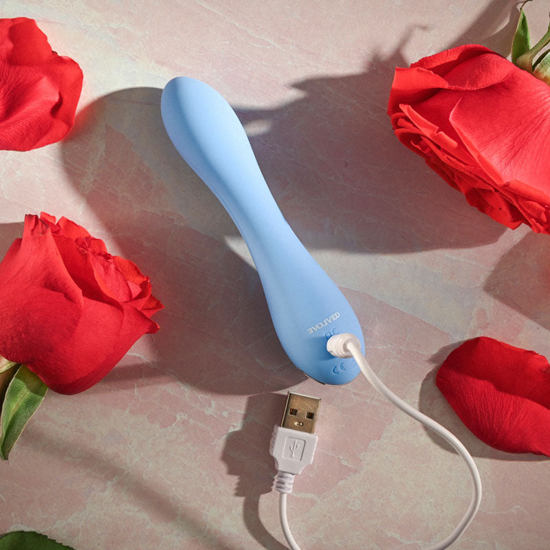 Evolved BLUE CRUSH - Blue 12 cm USB Rechargeable Mini Vibrator