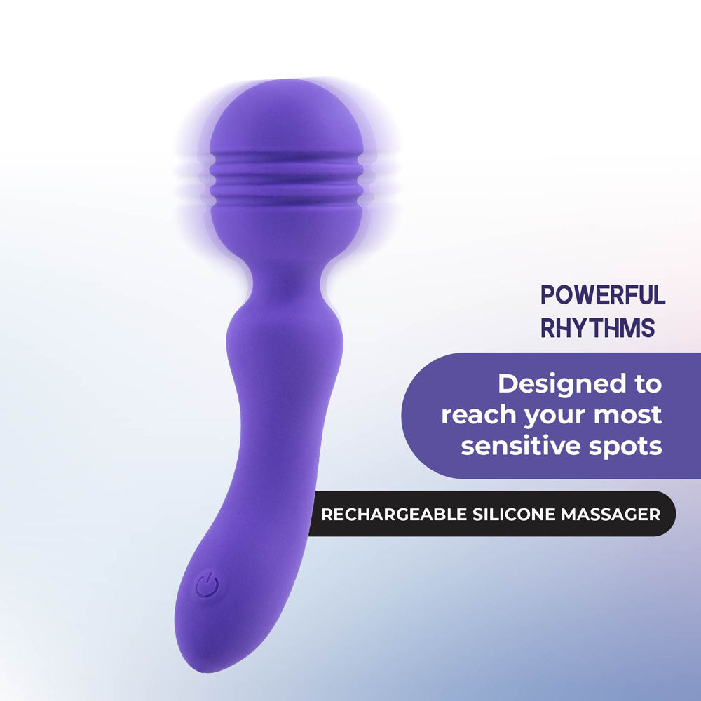 Xciter - Purple - Purple 16.5 cm USB Rechargeable Massage Wand