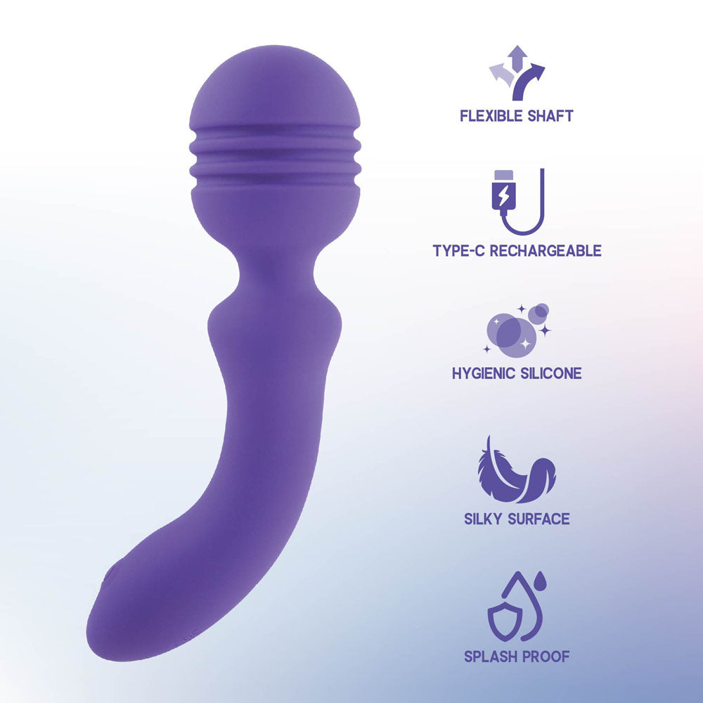 Xciter - Purple - Purple 16.5 cm USB Rechargeable Massage Wand