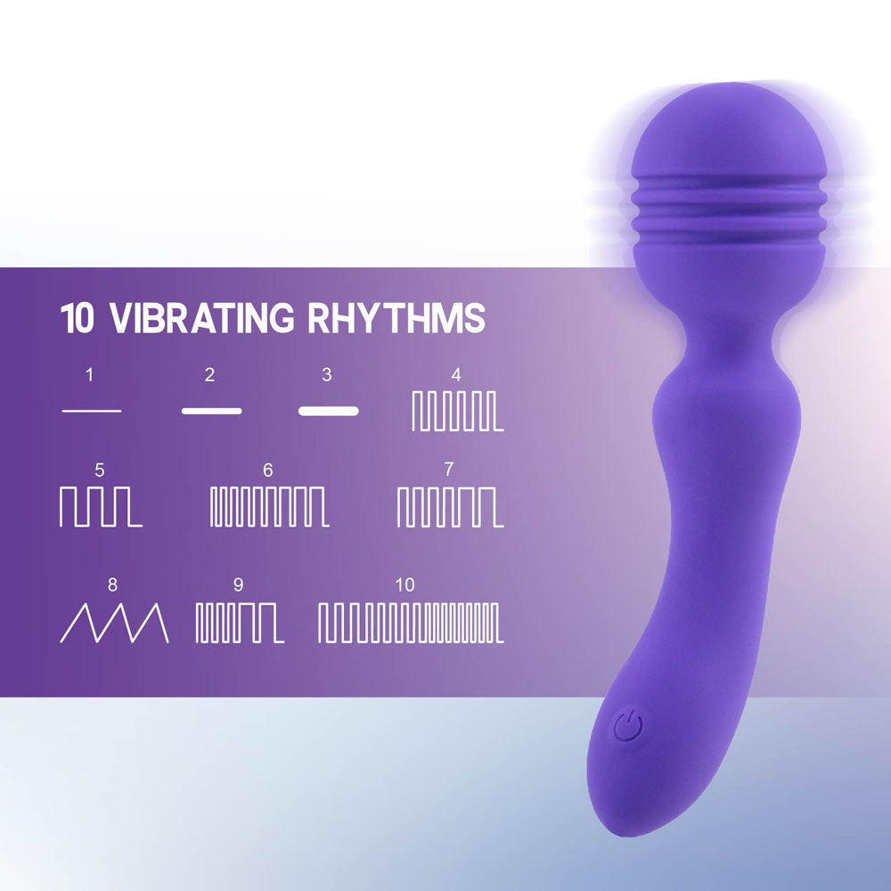 Xciter - Purple - Purple 16.5 cm USB Rechargeable Massage Wand