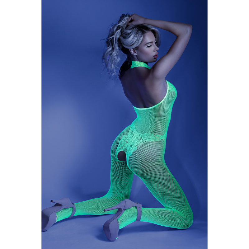 GLOW MOONBEAM Crotchless Bodystocking