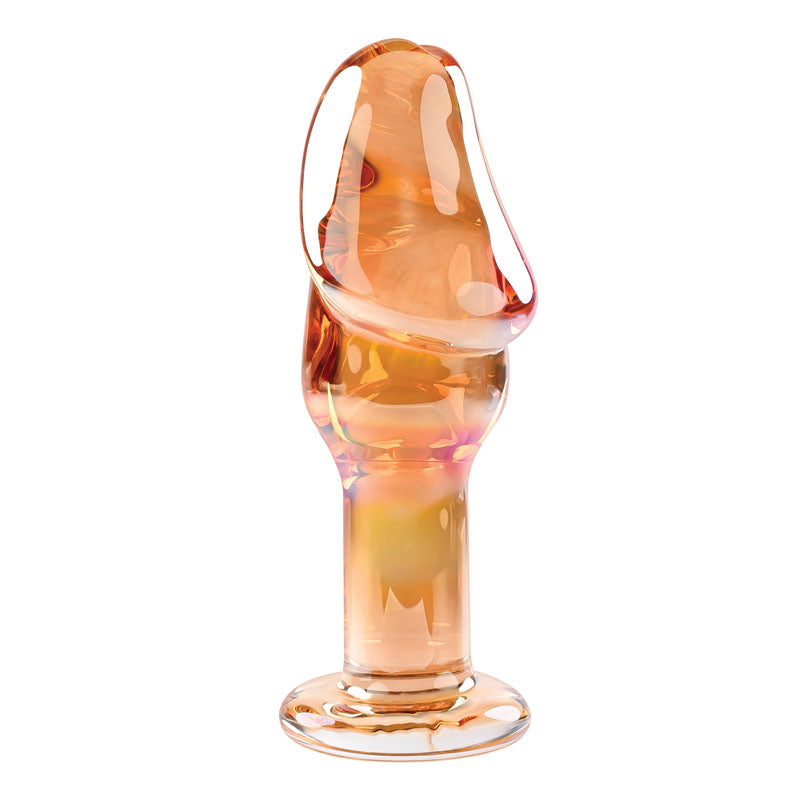 Gender X JUST THE TIP - Gold/Red Glass 13.5 cm Anal Plug