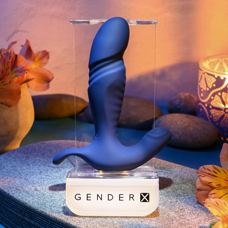 Gender X TRUE BLUE - Blue 13.5 cm USB Rechargeable Thrusting Prostate Massager