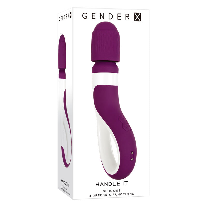 Gender X HANDLE IT - Purple/White USB Rechargeable Massager Wand