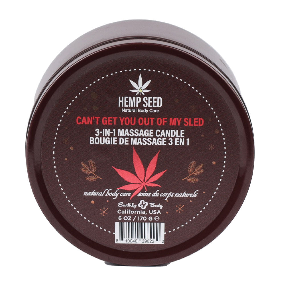 Hemp Seed 3-In-1 Massage Candle - Can't Get You Out Of My Sled