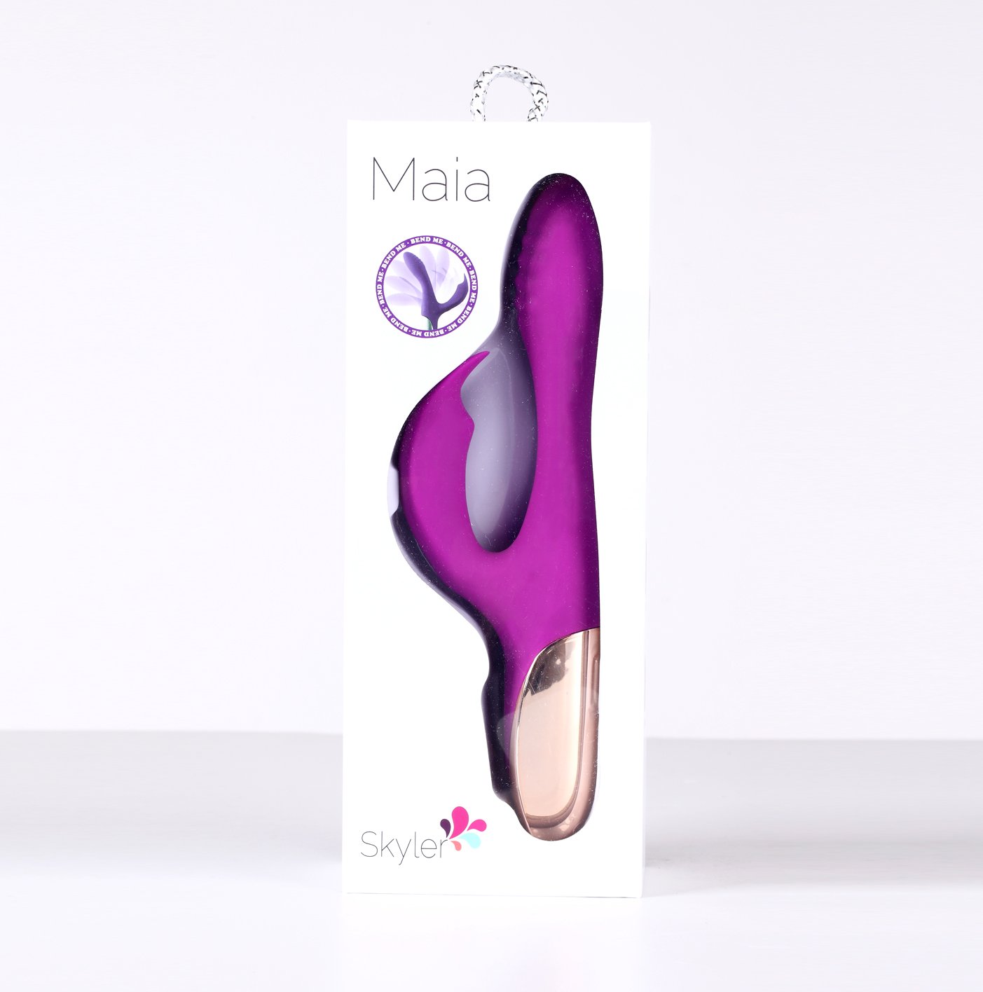 Maia Skyler - Purple 21.6 cm USB Rechargeable Bendable Rabbit Vibrator