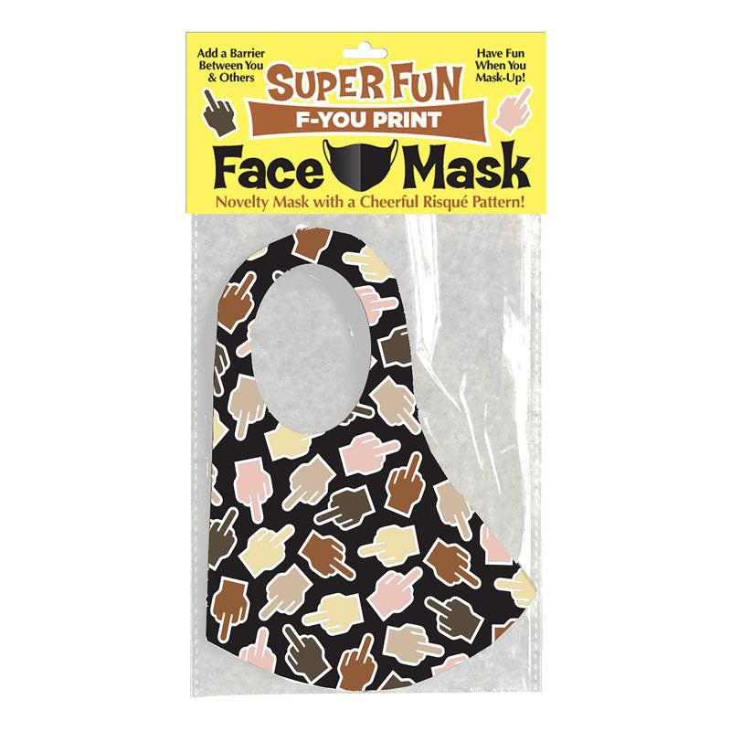 Super Fun F U FINGER Mask - Novelty Face Mask