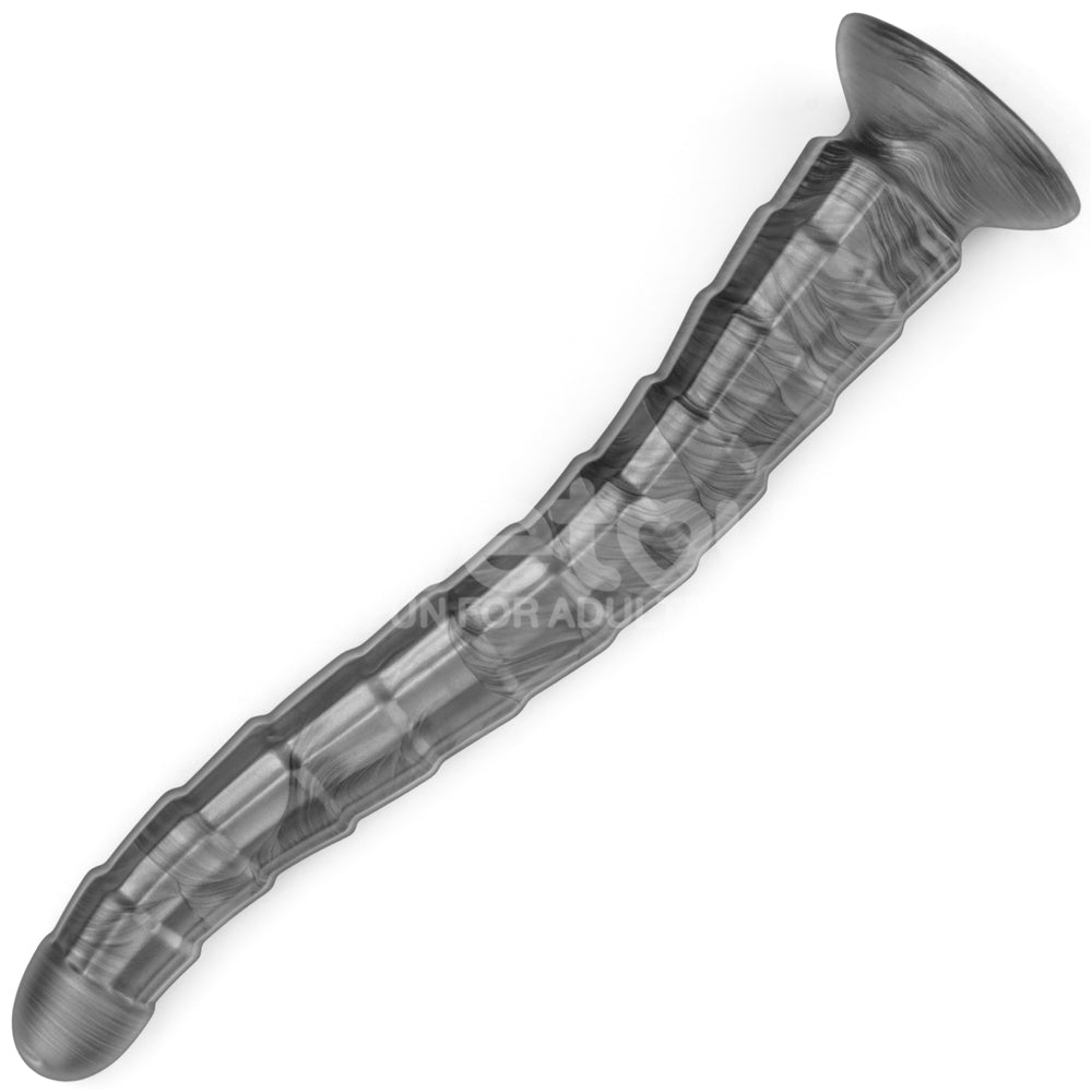 King Sized Vibrating Vibrax Slider - Grey 36.8 cm (14.5'') USB Rechargeable Vibrating Dildo