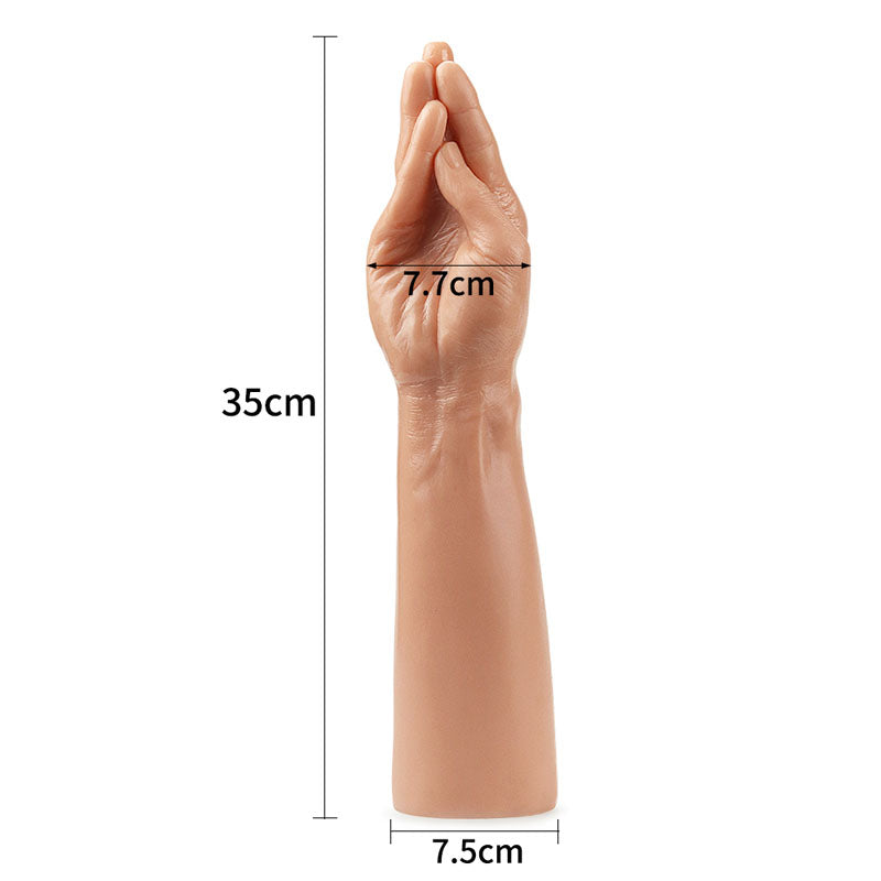 King Sized 13.5'' Realistic Magic Hand - Flesh 36 cm Hand Dildo