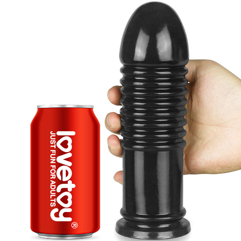 King Sized 8'' Anal Bumper - Black 22.5 cm Mega Butt Plug