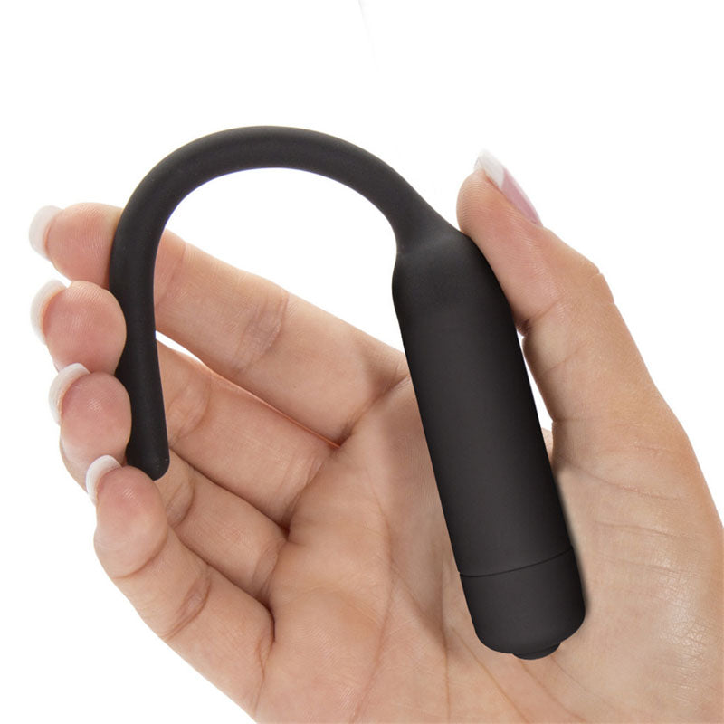 Ultimate Silicone Vibrating Urethral Dilator - Black Vibrating Urethral Sound