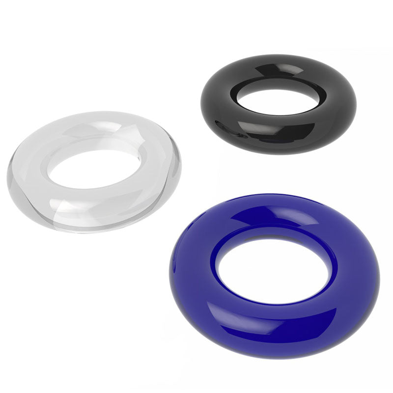 Power Plus Triple Donut Ring Set - Coloured Cock Rings - Set of 3