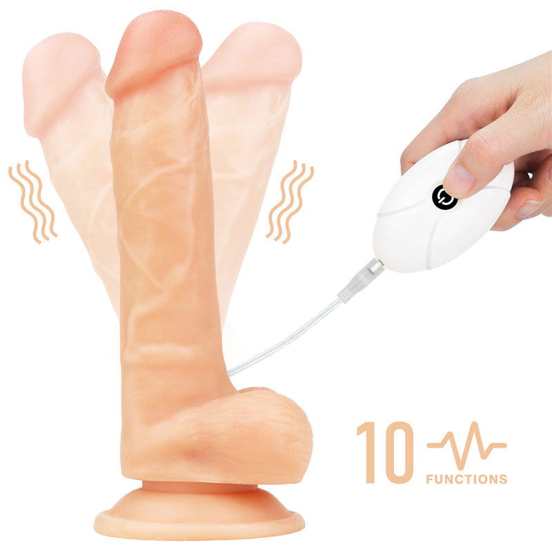 Ingen Vibrating Easy Strap-On Set - Flesh 19 cm (7.5'') Vibrating Strap-On