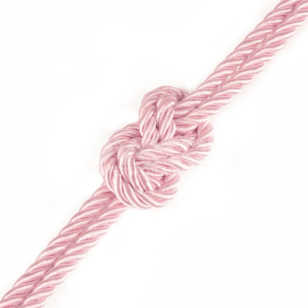 Rebellion Reign Silky Bondage Rope - Pink - Pink Bondage Rope - 10 metre length