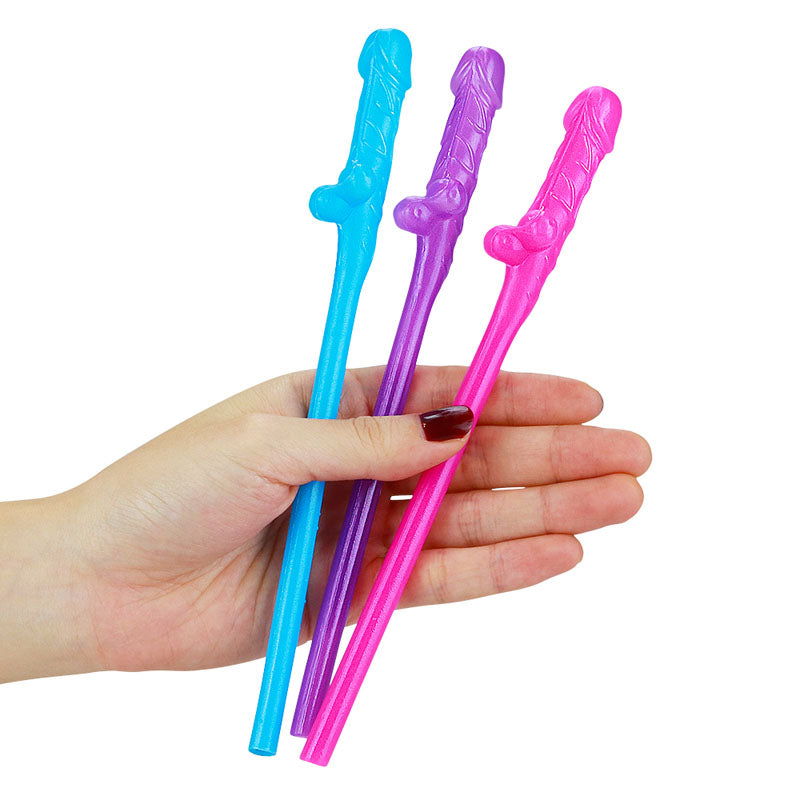 Jokes & Parties Original Willy Straws - Coloured Dicky Straws - Set of 9