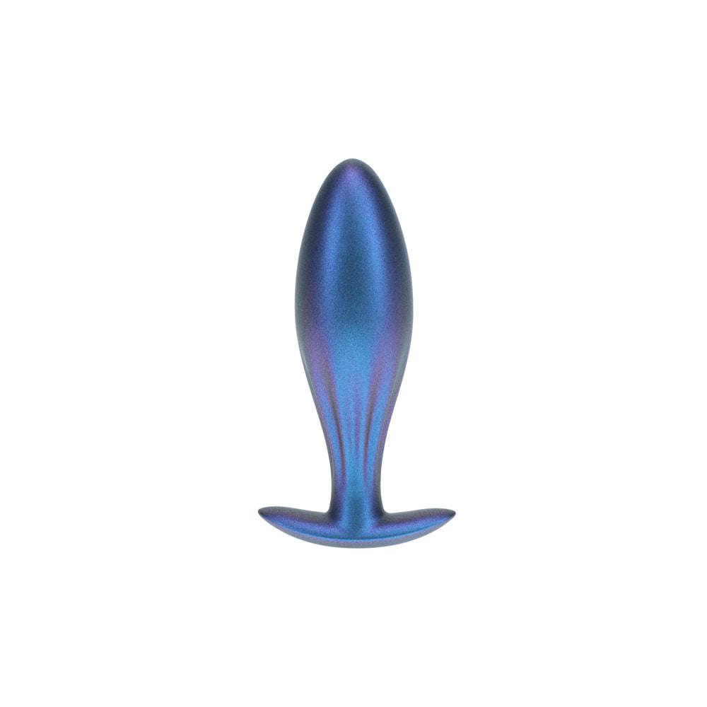 OUCH! Oval Anal Plug - Metallic Blue - Metallic Blue 11.7 cm Butt Plug