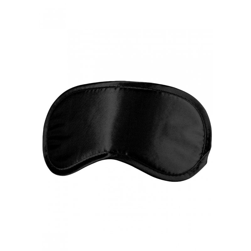 OUCH! Black & White Satin Eye-Mask - Black Eye Restraint