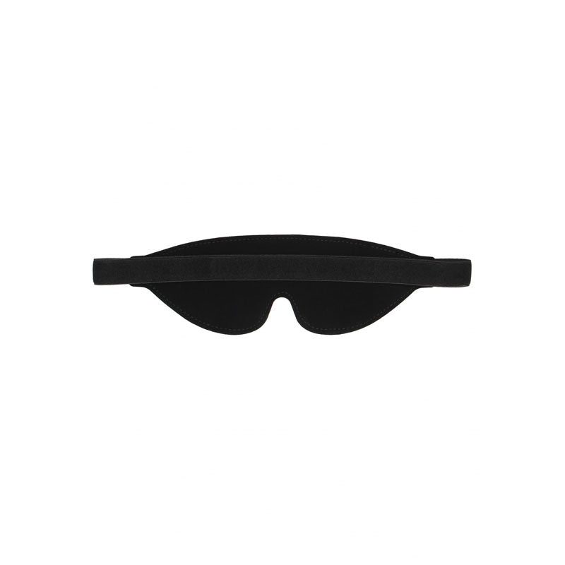 OUCH! Black & White Bonded Leather Eye-Mask ''Ouch'' - Black Eye Restraint