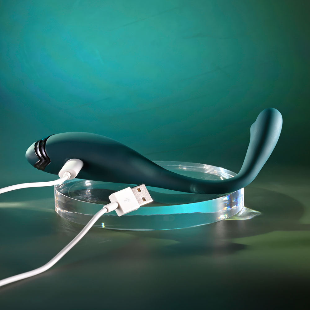 Playboy Pleasure PINPOINT PERFECTION - Green 19.3 cm USB Rechargeable Poseable Vibrator