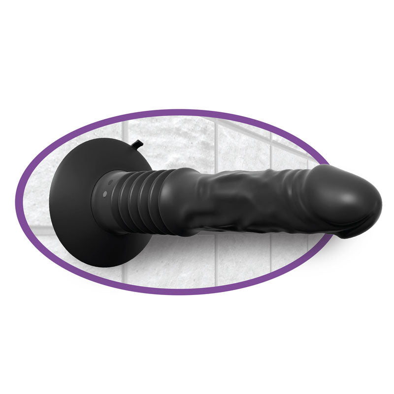 Anal Fantasy Elite Vibrating Ass Fucker - Black 30.5 cm (12'') USB Rechargeable Anal Vibrator