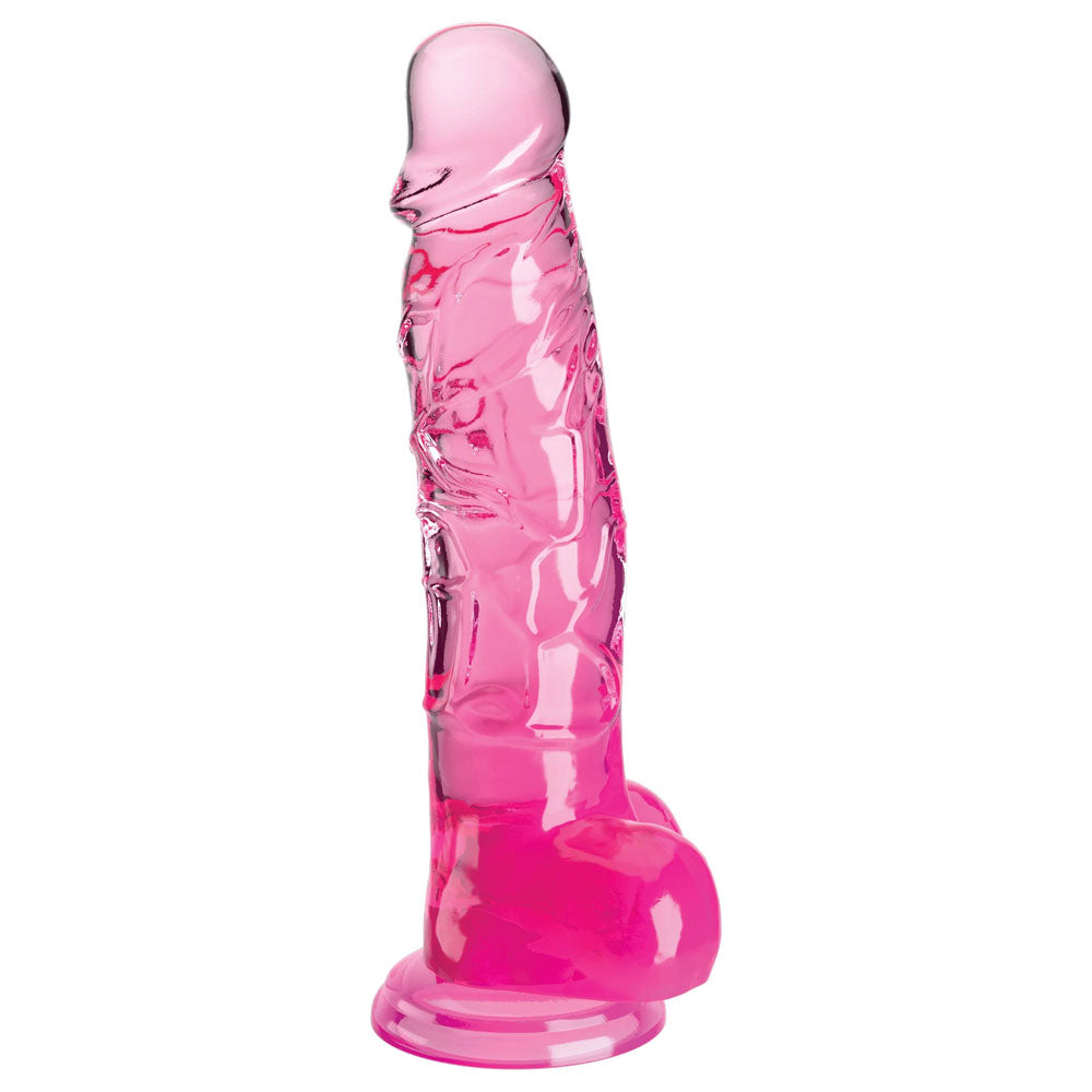 King Cock Clear 8'' Cock with Balls -