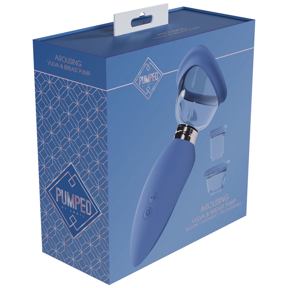 PUMPED Arousing Auto Ladies Pump - Blue - Blue USB Rechargeable Ladies Pump