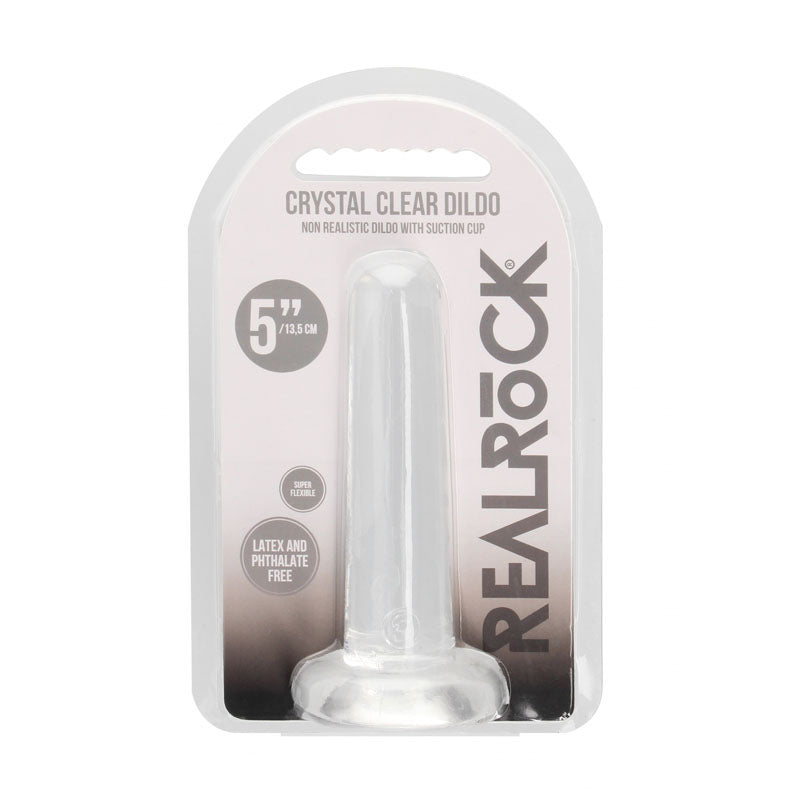 REALROCK Non Realistic Dildo With Suction Cup - 13.5 cm - Clear 13.5 cm Dong