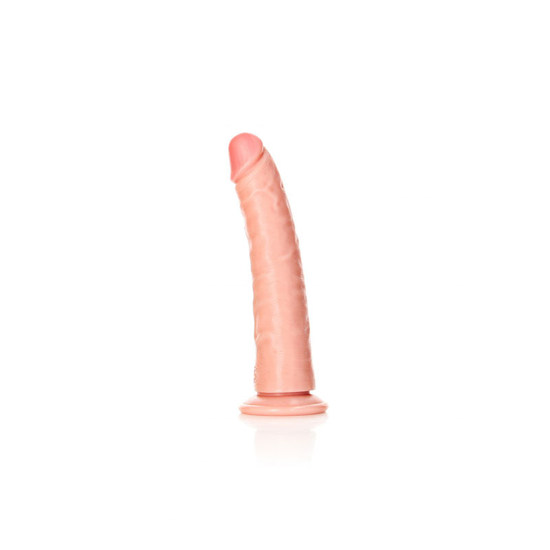 REALROCK Realistic Slim Dildo with Suction Cup - 18cm - Flesh 18 cm (7'') Dong