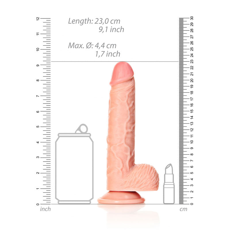 REALROCK Straight Realistic Dildo with Balls - 20.5 cm - Flesh 20.5 cm (8'') Dong